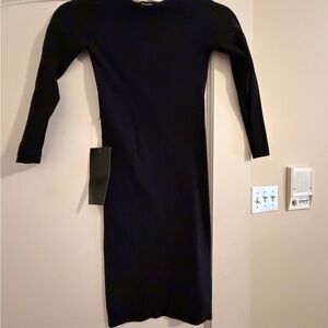 bebe Classic Black Long Sleeve Dress